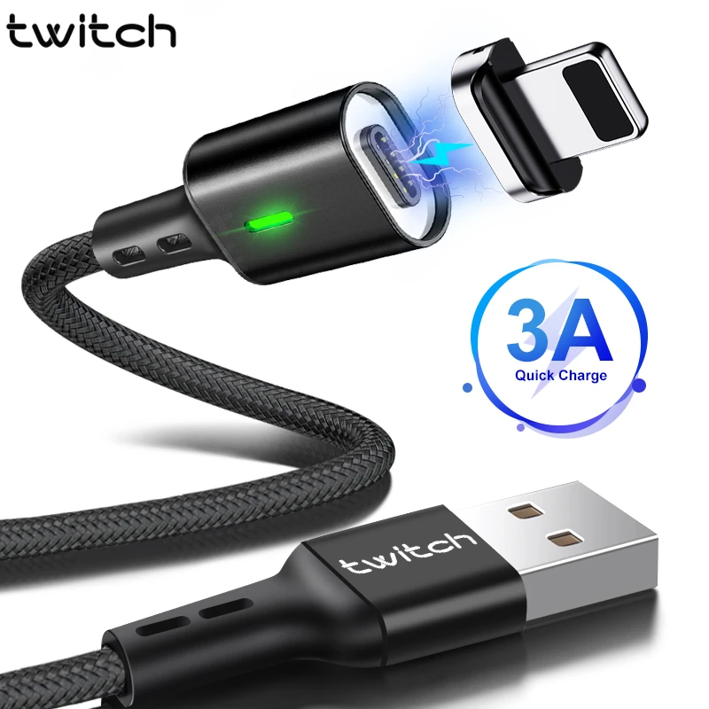 Магнитный зарядный usb кабель для iphone XR X XS 3A 11 8 7 6 S Plus|Кабели мобильных телефонов| |