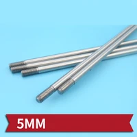 1pc 5mm drive shaft stainless steel 15cm 20cm 25cm 30cm 35cm transmission axle metal thread axis for rc boats shafting system