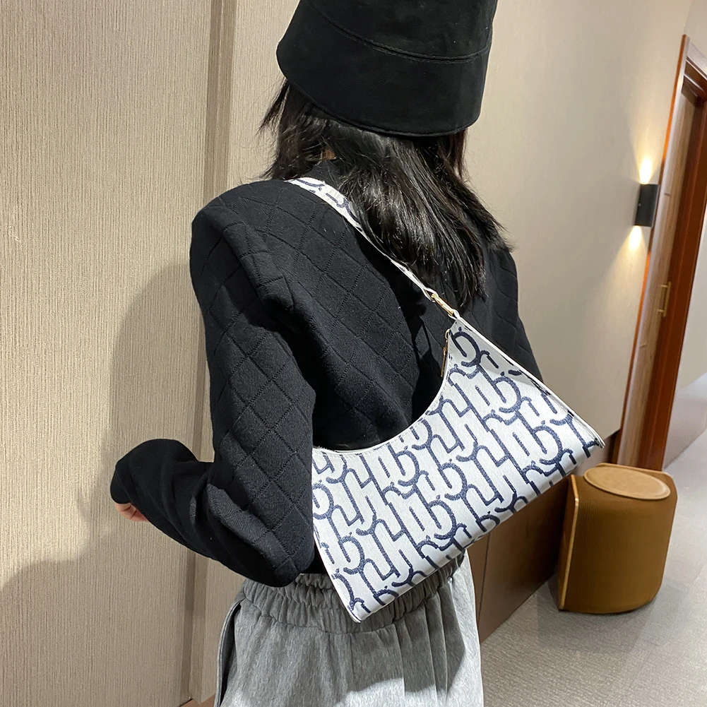 

Fashion Printed Women Handbags PU Leather Zipper Tote Purse Female Girl Travel Daily Shoulder Underarm Top-handle Bags