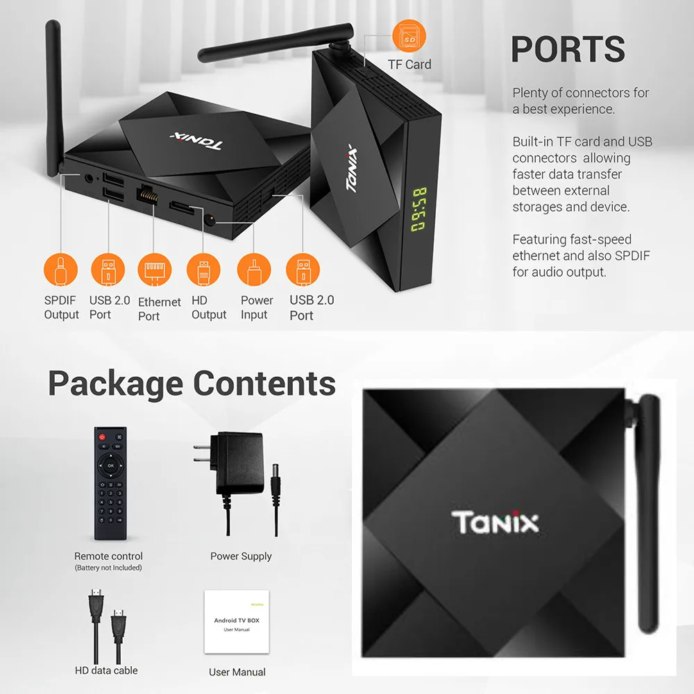 

Tanix TX6S TV Box for Android 10 Allwinner H616 Smart TV Box 4GB RAM 32GB 64GB 4K Media Player TV Set Top Box for Youtube
