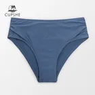 CUPSHE синий купальник-бикини со средней талией для женщин, сексуальный купальник со средней посадкой, короткие 2022 раздельные бразильские плавки-бикини
