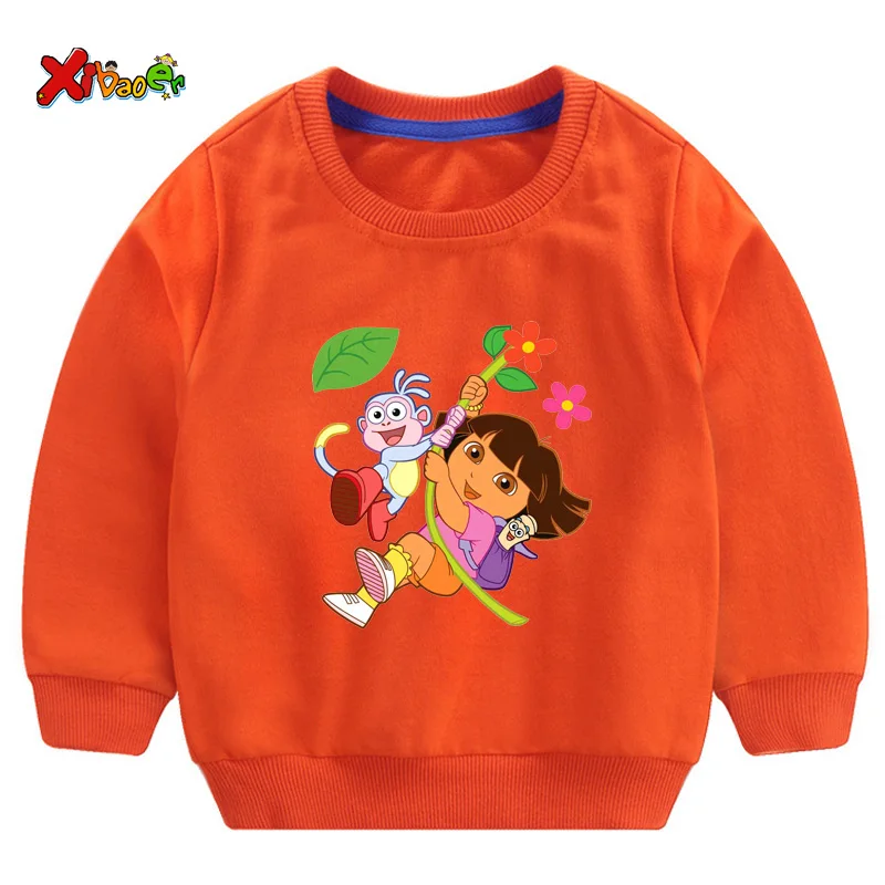 

Girls Sweatshirts Cute Funny Cartoon Kids Hoodies Children's Clothing Toddler Baby Pullover Sweater Long Sleeve T shirts Casual