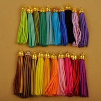 8cm long fashion suede leather cord tassel fiber fringe tassel charms wholesale