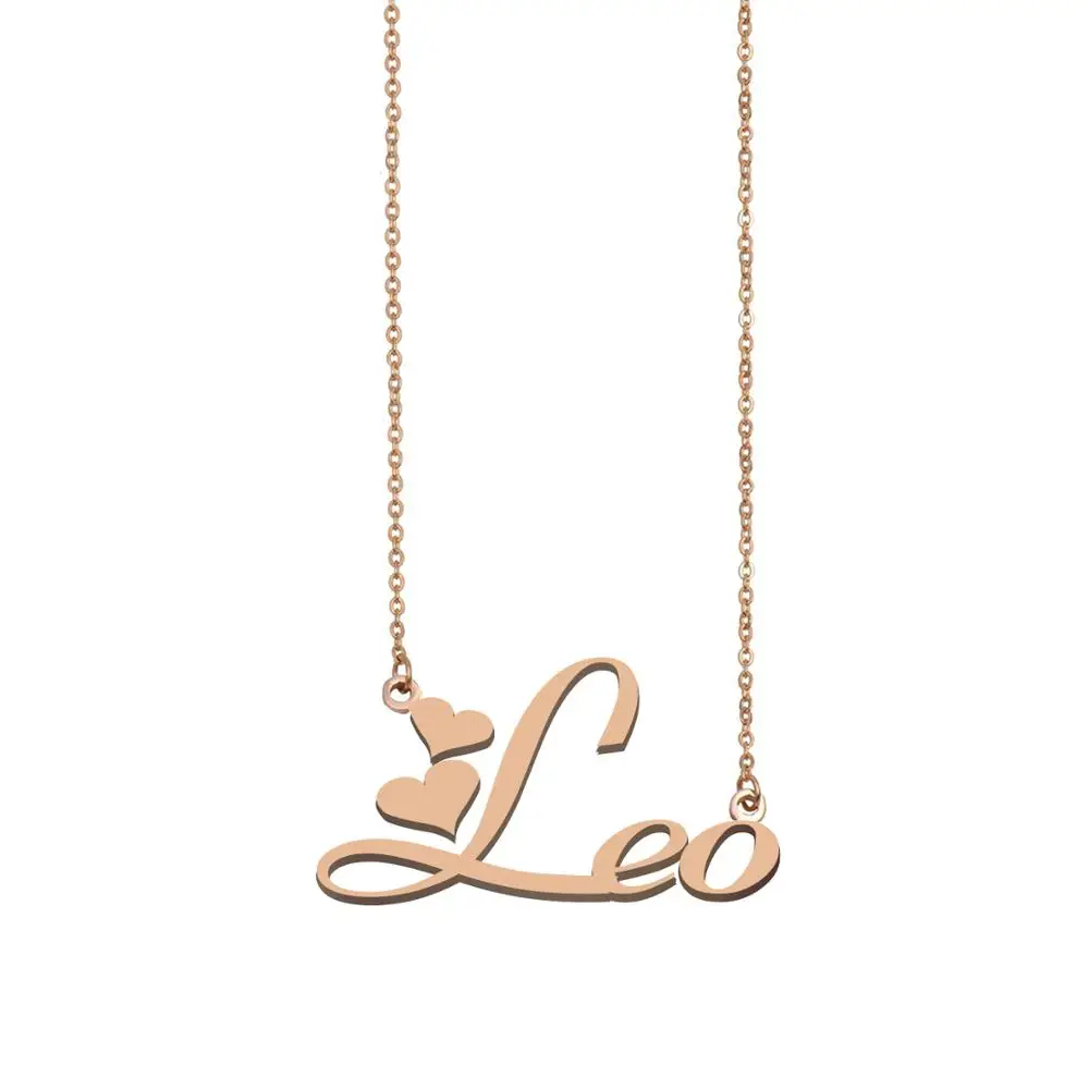 Фото Leo имя ожерелье пользовательское для женщин девушек Лучшие Друзья День рождения