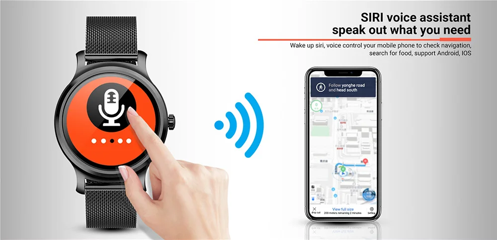 RUNDOING R2 1,3 дюймов Смарт-часы Bluetooth Вызов полный сенсорный экран дистанционное управление пульсометр фитнес-трекер запись для мужчин и женщин