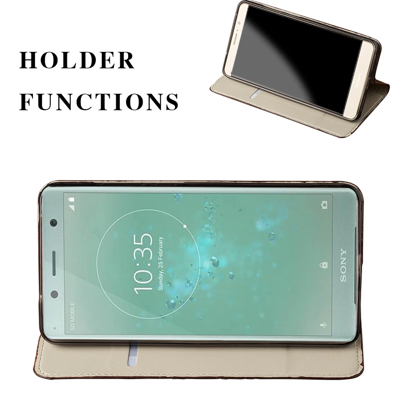 Кожаный чехол для телефона Sony Xperia Z2 Z3 Z4 Z5 X XZ1 XZ2 XZ3 XZ4 Compact XA XA1 XA2 ultra XZ Premium xperia 5 8 10 plus
