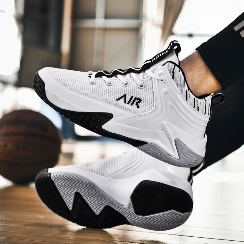 

Men's Basketball Shoes 2021 Latest Breathable Shock Absorption Non-Slip Wear-Resistant Sports Shoes Gym Training Sports