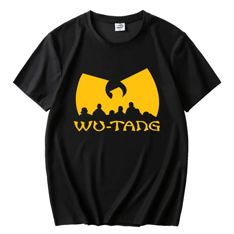 Модная мужская толстовка с коротким рукавом Wu Tang Clan Повседневная футболка