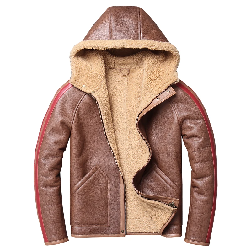 Бесплатная доставка зимнее пальто из натурального меха овчина 100% шерсти теплая