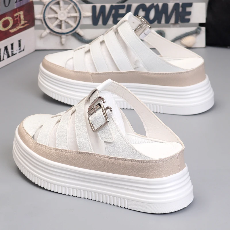 2020 летние открытые дышащие маленькие белые туфли женская обувь без застежки на