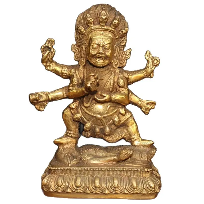 

Chinese Old Craft Old Tibetan Pure Copper Six-Walled Maha Buddha