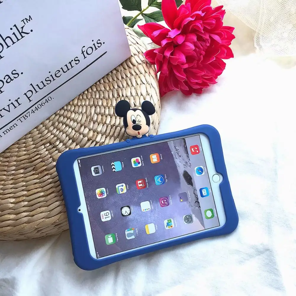Мультяшный детский силиконовый чехол для IPad 7-го поколения для IPad 10,2, мягкая задняя крышка для нового IPad 10,2, чехол для планшета+ ручка - Цвет: blue