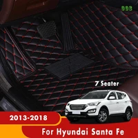 car floor mats for hyundai santa fe 2021 2018 2017 2016 2015 2014 2013 7 seats carpets auto interiors accessories foot pads