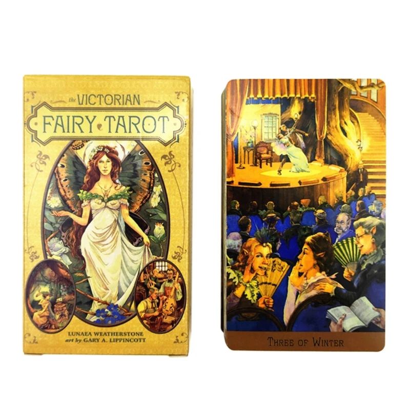 

Викторианские сказочные Таро 78-игральной карты английский Oracle карты Гадания и предсказания Настольная игра