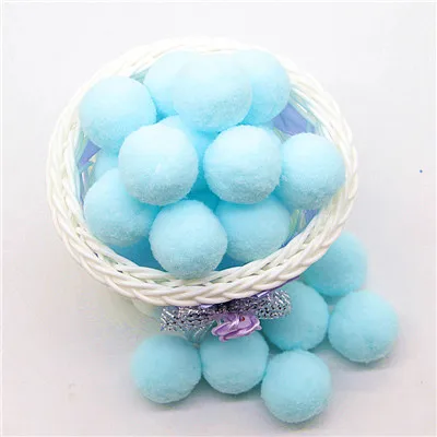 30mm 25blue Мульти размер белый розовый синий помпоны куклы DIY одежды материал ручной работы мягкие пушистые Помпоны мяч детские игрушки «сделай сам» Аксессуары 10 г - Цвет: 30mm 25blue