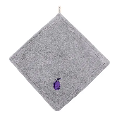 

1Pc Coral Velvet Fruit Hand Towels Bathroom Hanging Towels 25*25 cm Lint-Free Cleaning Cloth Cleaner Kitchen Absorbent Dishcloth