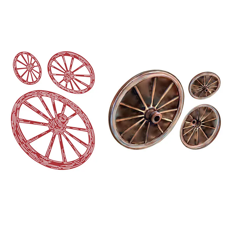 

Wheel Tire Metal Cutting Dies Scrapbook Diary Decoration Stencil Embossing Template DIY Greeting Card Handmade 2021 New Big Die