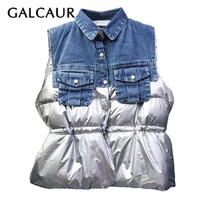 Женское хлопковое пальто с лацканами, без рукавов, свободного кроя