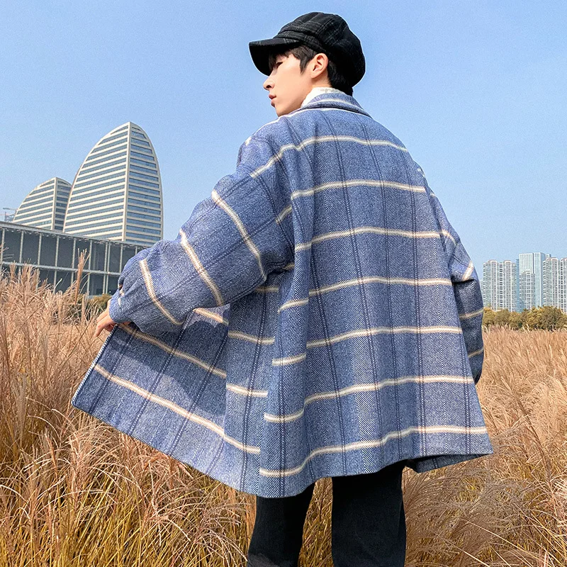 Мужская повседневная шерстяная куртка в стиле ретро свободная уличная одежда