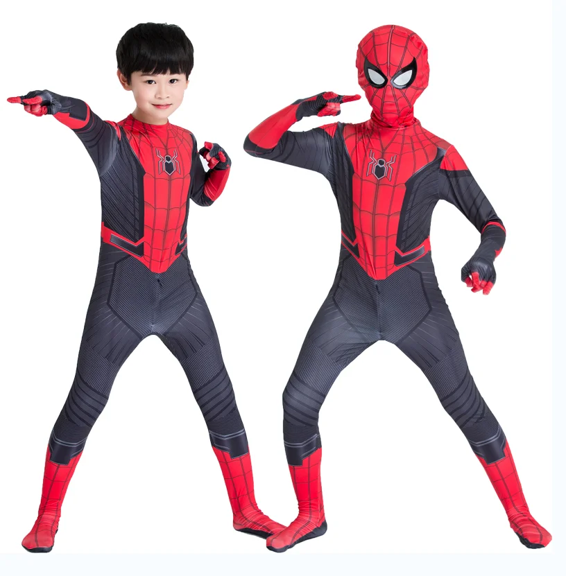 2019 с человеком-пауком далеко от дома Питер Паркер Косплэй костюм зентай