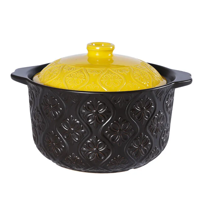 

Kitchen Tools Cookware Ceramic Tableware Casserole Soup Pot Ceramic Breakfast Pot Soup Home Office Dinner Plate Dinner Pot