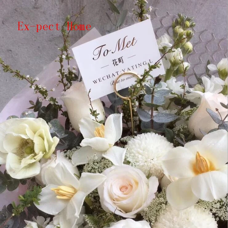 50 шт. Цветочная длинная палочка держатели для карт подарочная упаковка букета