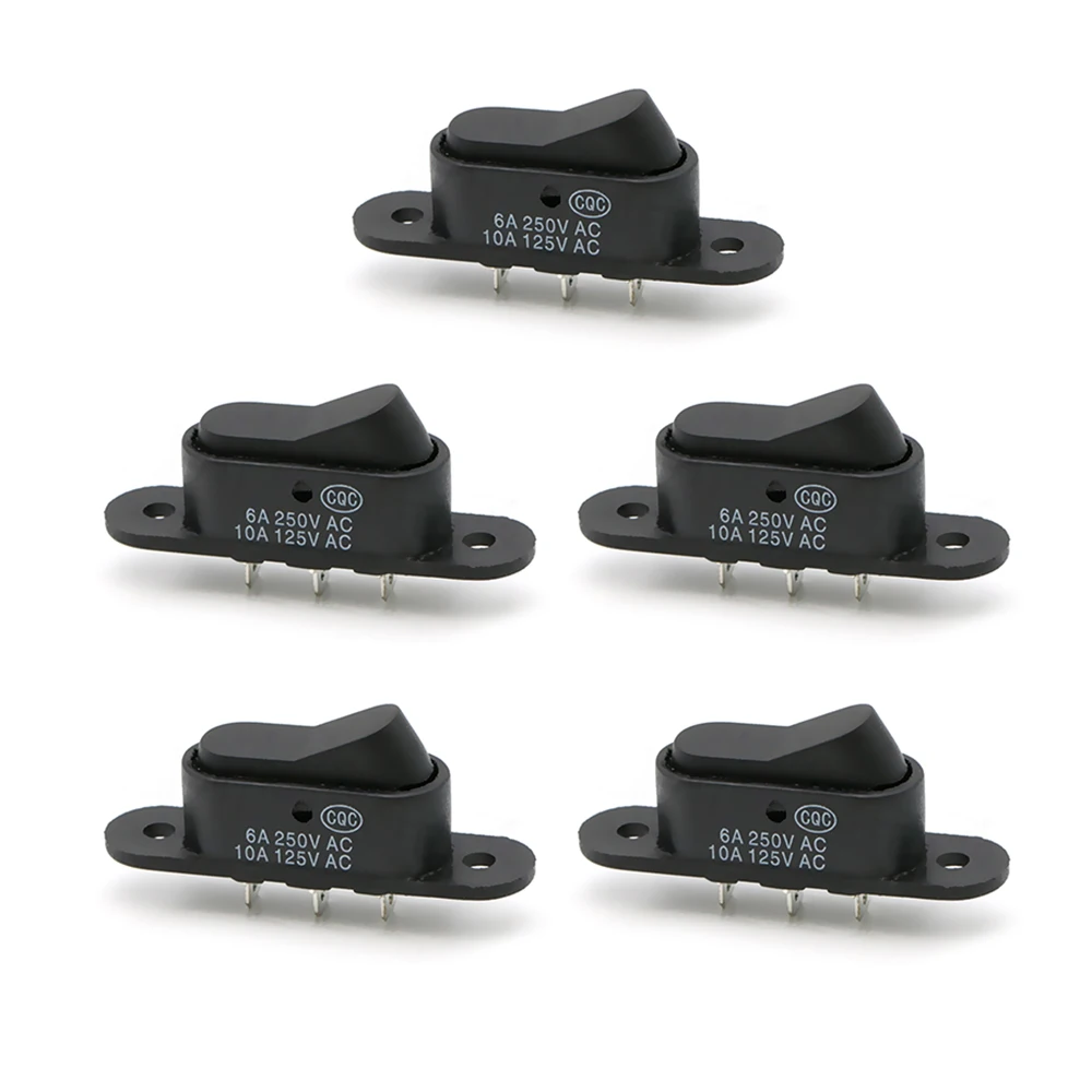 

5PCS 3Pin 2 Position Rocker Switch Rice Cooker Household Appliances Accessories With Ears 100% Brand New And High Quality