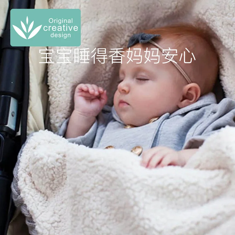 

new born car seat sleeping bag pure cotton baby stroller sleeping bag add thick soft foot cover baby stroller accessories