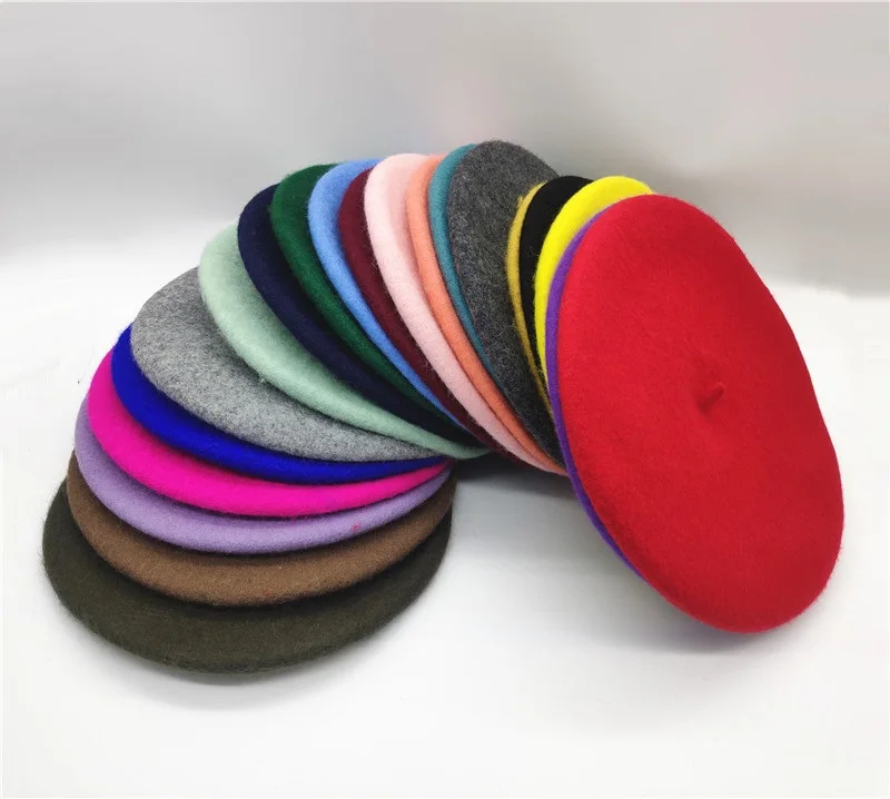 Берет фетровый Женский зимний мягкий теплый шерстяной кепка художника |