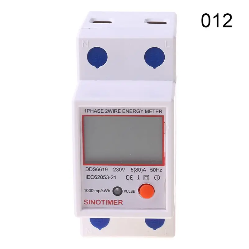 

DDS6619 Rail LCD Digital Backlight Single Phase Energy Meter Multifunction kWh Power Consumption Wattmeter Electronic Measuring