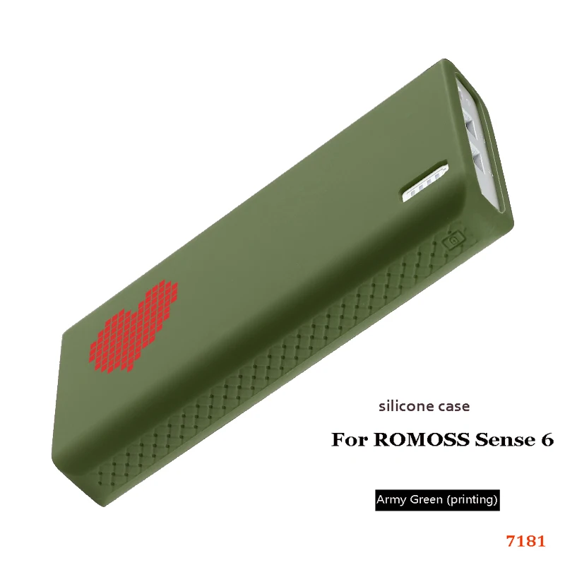 Силиконовый чехол Romoss sense 6 для мобильных телефонов, мягкий силиконовый Противоскользящий чехол Romoss sense 6, водонепроницаемый чехол - Цвет: Army Green(printing)
