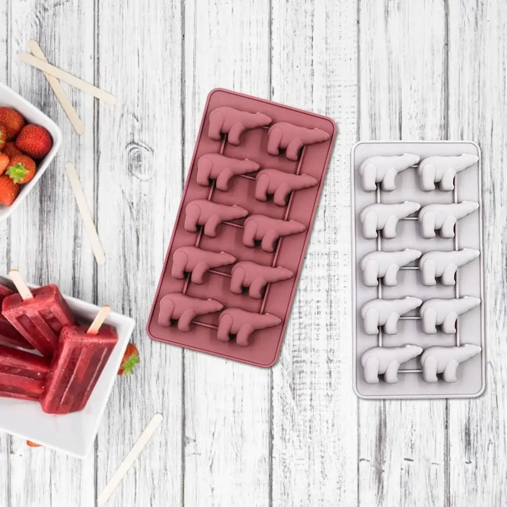 Силиконовые формы для льда с 10 отверстиями форма в форме симпатичного белого