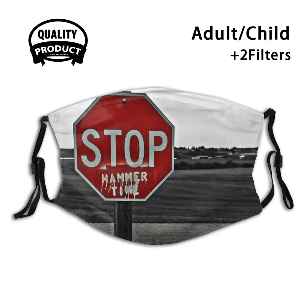 

Stop! Reusable Mouth Mask Filter For Men Women Kids Sign Stop Mc Hammer Red Traffic Canada