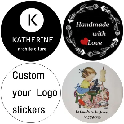 100 штук индивидуальная Милая черно-белая упаковка материалы для этикетки