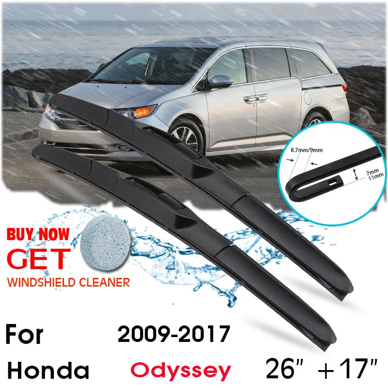 Auto Wischer Klinge Front Fenster Windschutzscheibe Gummi Silicon Refill Wischer Für Honda Odyssey 2009-2017 LHDRHD 26 