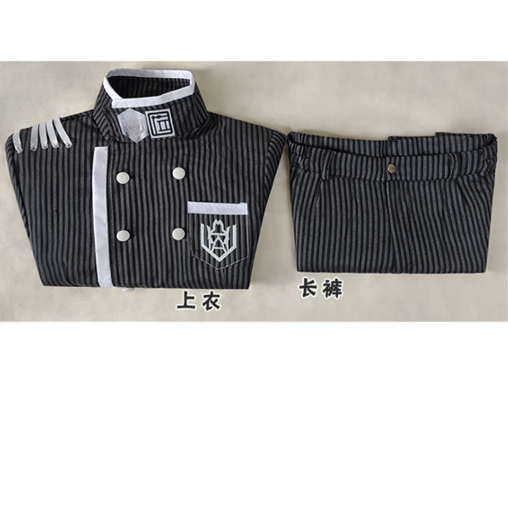 

Dangan Ronpa Shuichi Saihara Cosplay Black Costume Danganronpa V3 Hat Top Pants Short Wig Halloween Dress School Uniform Men