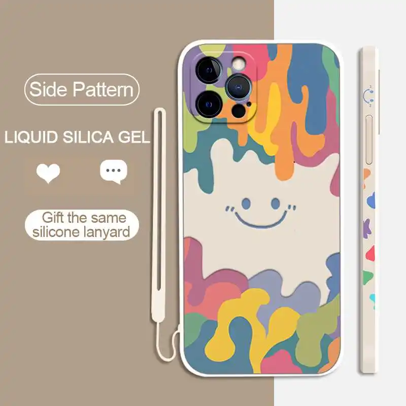 

Watercolor Smiling Face Case For Xiaomi Mi 11 Lite Pro 11i Ultra 10T 5G 10 10S 9T 9 SE 8 8X 6 Phone Case Cover