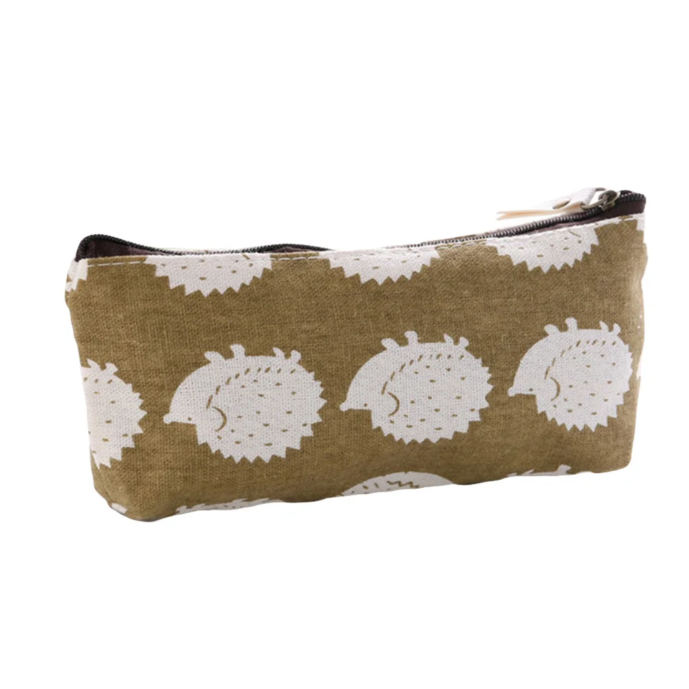 Cute Canvas Whale Flower Printed Pencil Bag School Supplies Stationery Gift School Cute Pencil Box Creative School Tools