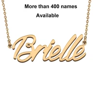 cursive initial letters name necklace for brielle birthday party christmas new year graduation wedding valentine day gift