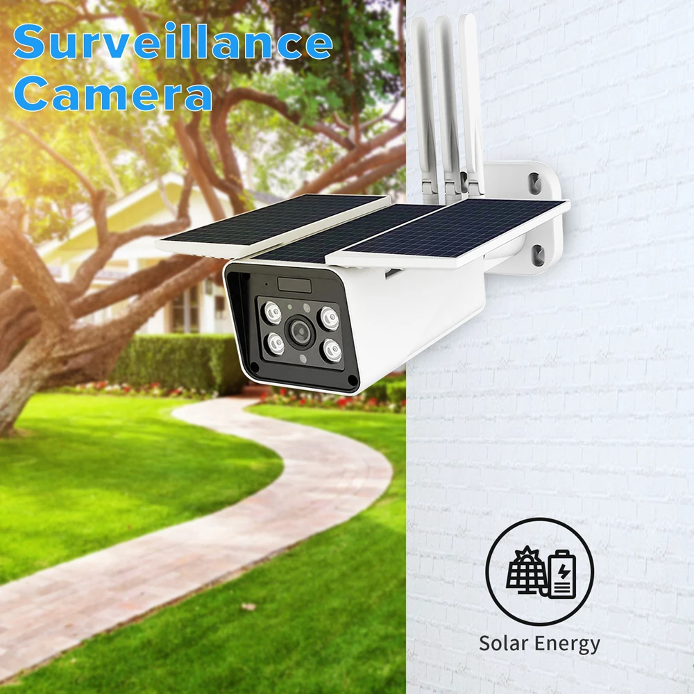 Камера видеонаблюдения беспроводная на солнечной батарее Wi Fi IP67 с питанием от