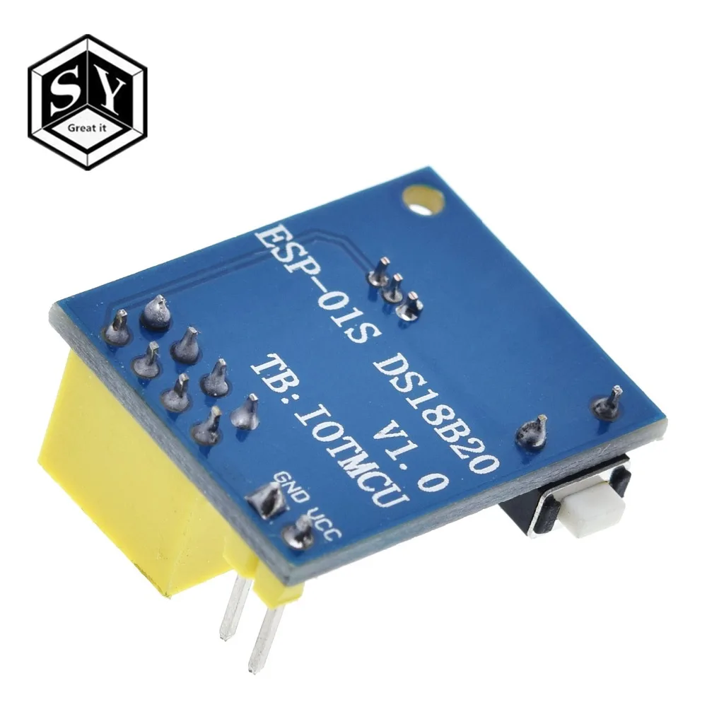 1 шт. ESP8266 ESP-01 ESP-01S DS18B20 Температура влажности Сенсор модуль esp8266 Wi-Fi NodeMCU умный дом