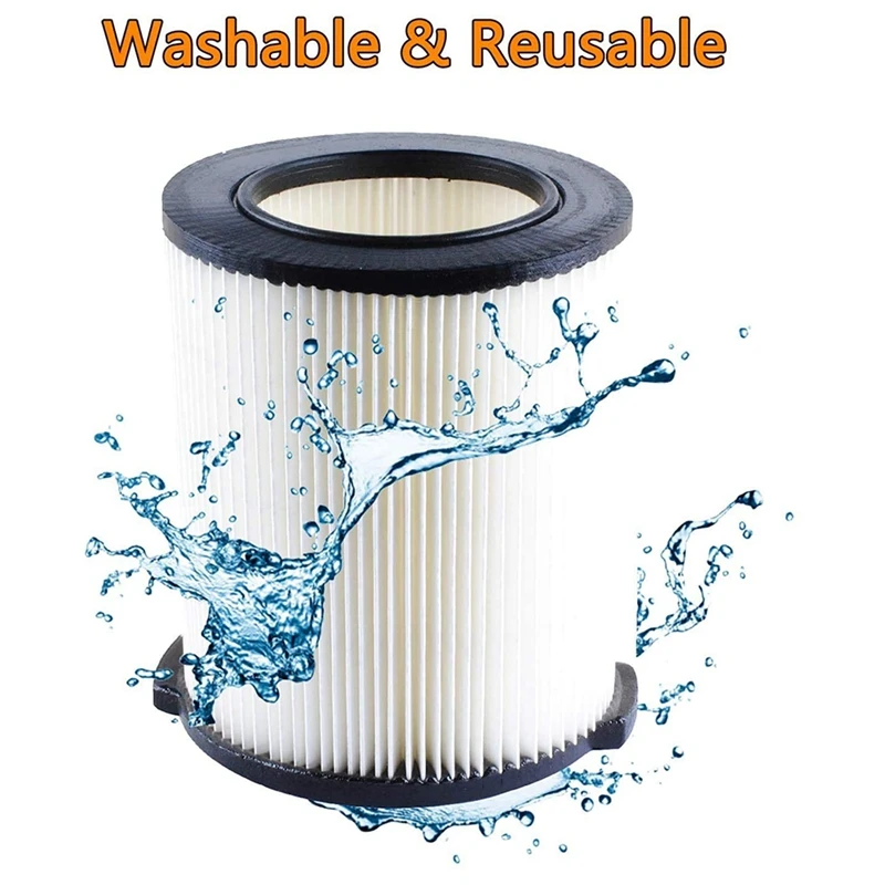 

2 Pcs Wet/Dry Vacuum Filter for VF4000 for Vacs 5 Gallons and Larger Vacuum Cleaner Replacement VF4000 Filter with Brush