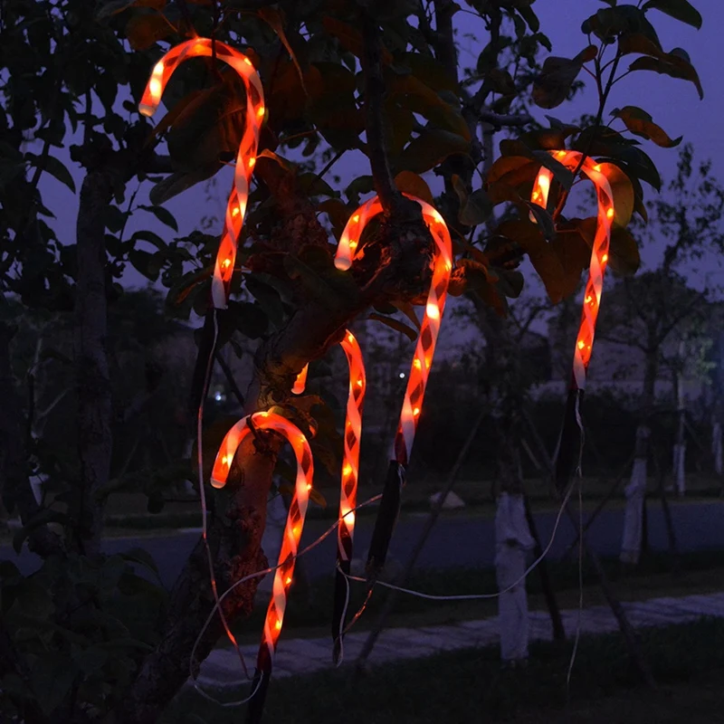 

Candy Cane Solar Light 1 Tow 4 Outdoor Flash Home Activity Christmas Garden Wedding Party Decoration