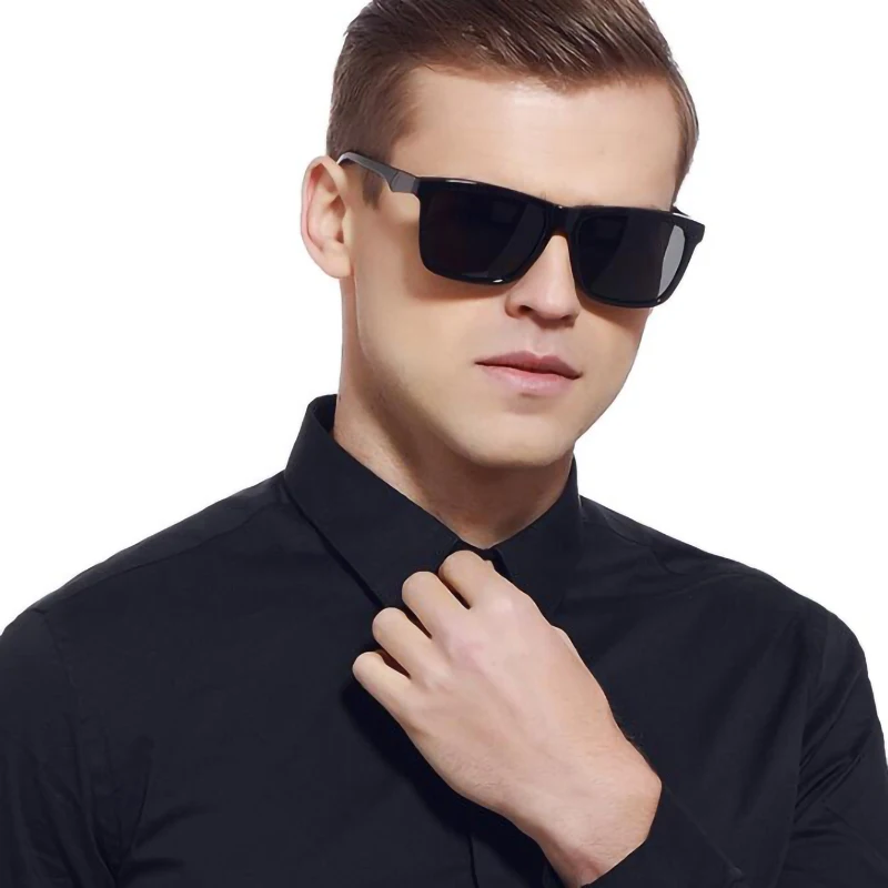 

Ggovo Men's TR90 Material Frame Polarized Sunglasses Brand Designer Fashion High Quality Sun Glasses Oculos UV400