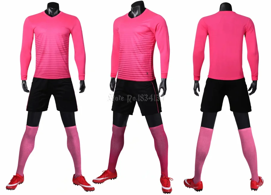 Soccer Jerseys Long Sleeve Men Custom Football Jerseys Soccer Uniforms Youth Adult Football Set Long Soccer Jersey