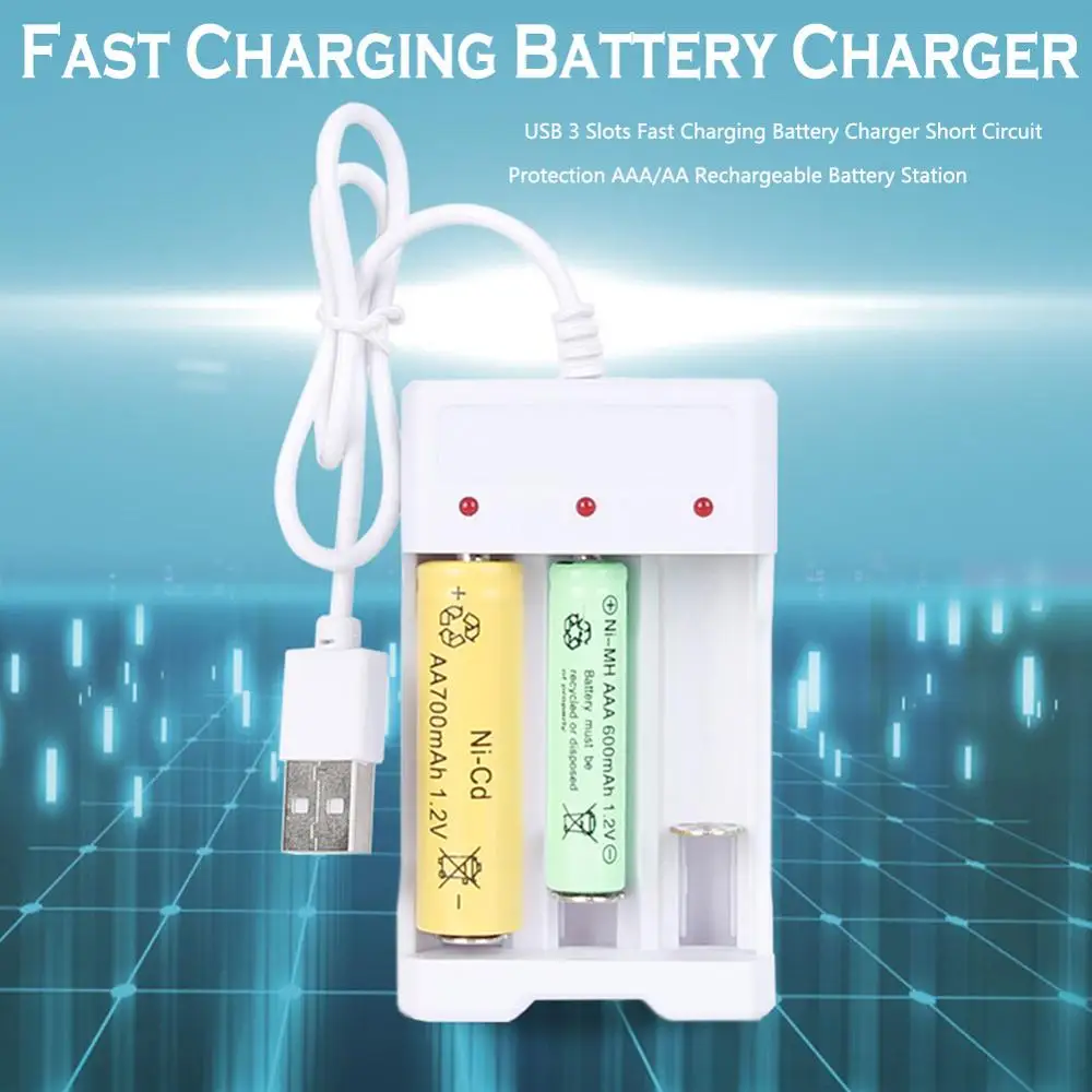 Быстрая зарядка 2/3/4 USB Слоты зарядное устройство защита от короткого замыкания AAA