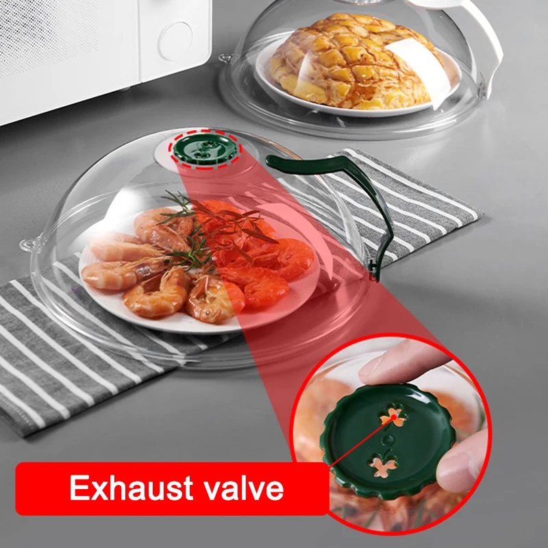 

Large Microwave Splatter Cover Lid with Steam Vents Fresh-keeping Universal Plate Bowl Cover Stackable Sealing Disk Cover-35