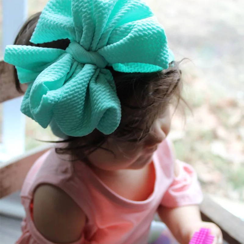 

Один размер, тканевая повязка на голову с бантиком для маленьких девочек, нейлоновая повязка на голову для новорожденных, большая повязка н...