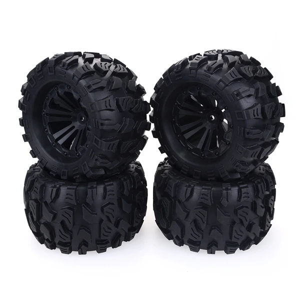 

4PCS 125mm 1/10 Monster Truck Tire & Wheel Hex 12mm for Traxxas Tamiya Kyosho HPI HSP Savage XS TM Flux LRP