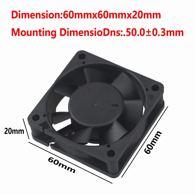 1 шт. Gdstime DC 24 в 6 см 60 мм 60x60x20 компьютерный Бесщеточный Охлаждающий кулер чехол
